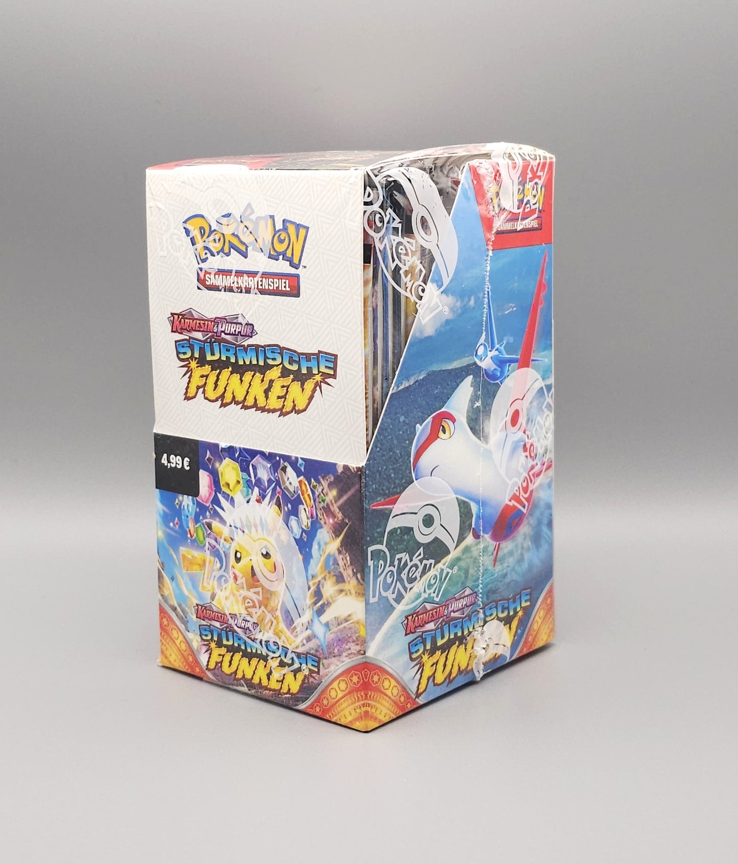 Pokemon KP08 Karmesin & Purpur: Stürmische Funken | 18 Booster Pack Display | Deutsch