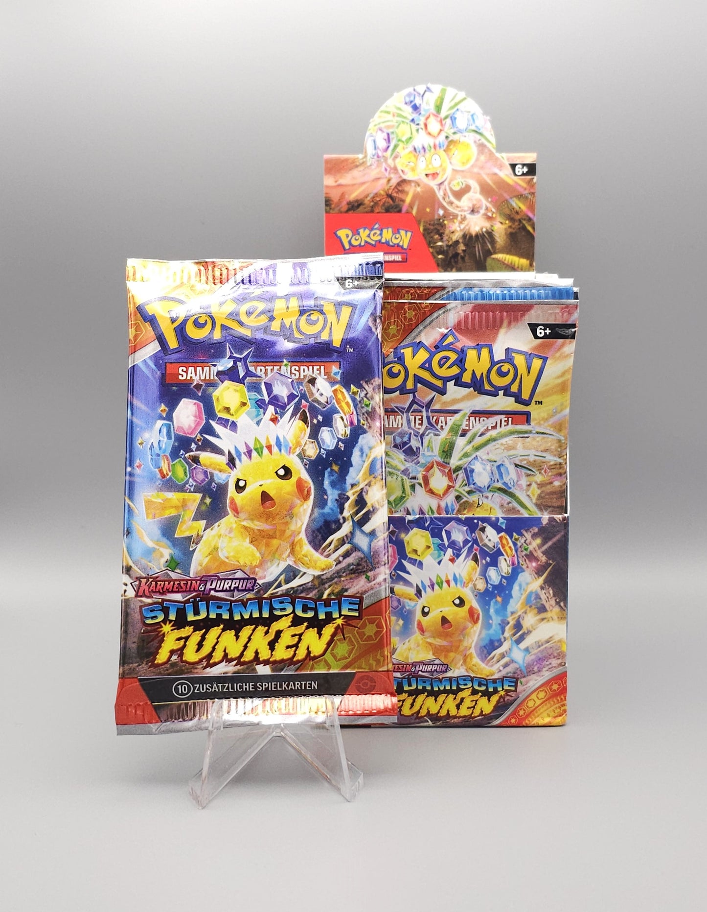 Pokemon KP08 Karmesin & Purpur: Stürmische Funken | 1x Booster Pack | Deutsch