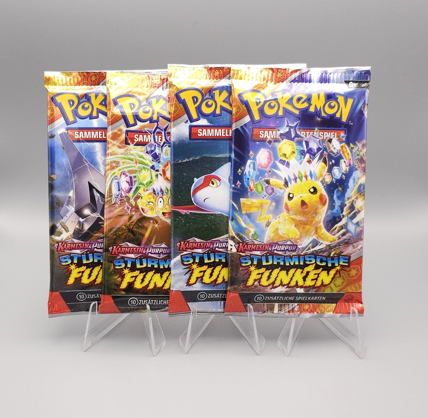 Pokemon KP08 Karmesin & Purpur: Stürmische Funken | 1x Booster Pack | Deutsch