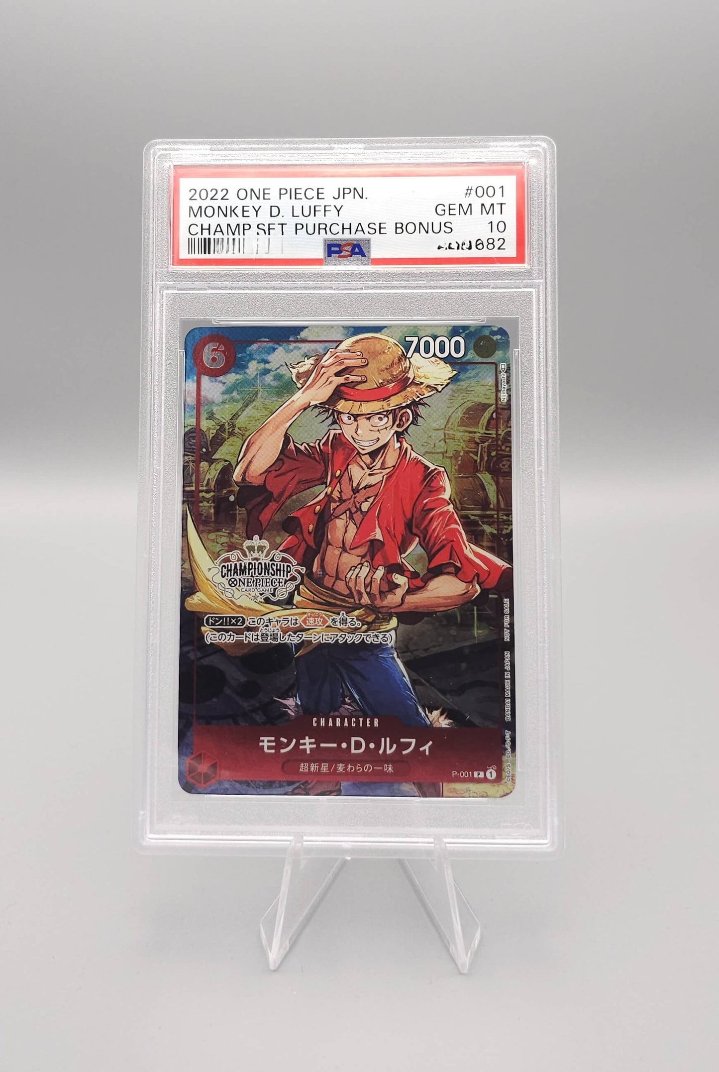 One Piece | Monkey D. Luffy | P-001 Promo | PSA10 | Japanisch