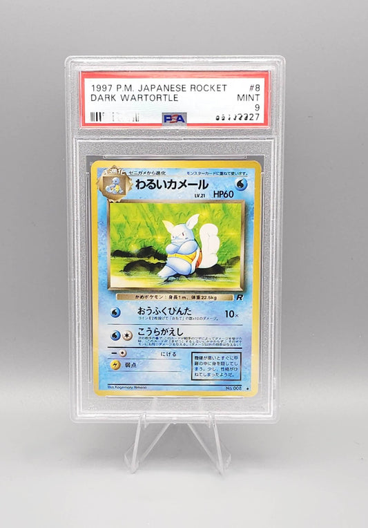 Pokemon Rocket Gang | Dark Wartortle | ROG8 | PSA9 | Japanisch