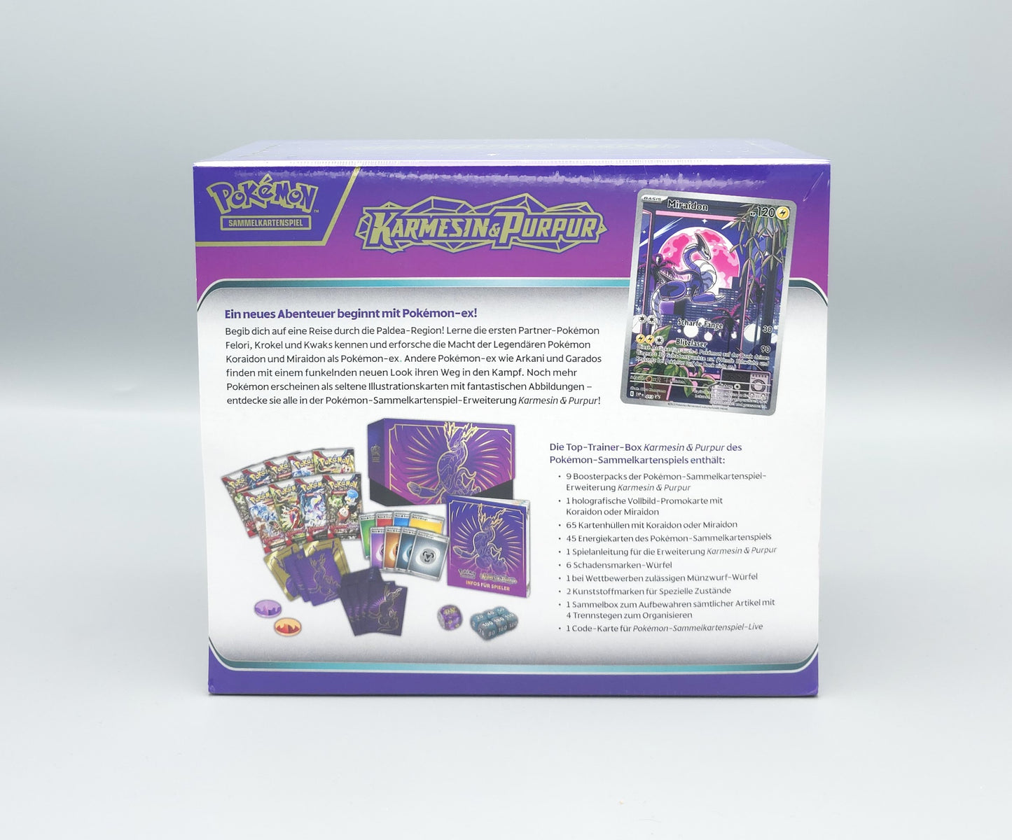 Pokemon KP01 Karmesin & Purpur: Base Set | Top-Trainer-Box | Deutsch
