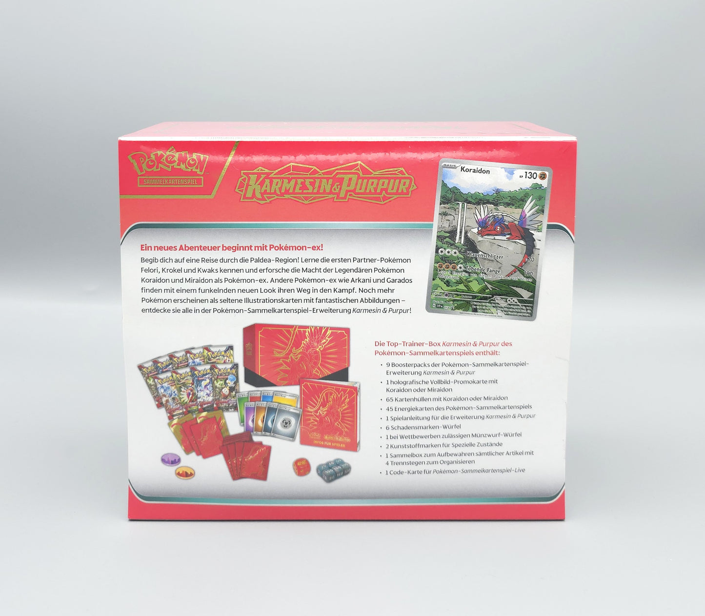 Pokemon KP01 Karmesin & Purpur: Base Set | Top-Trainer-Box | Deutsch