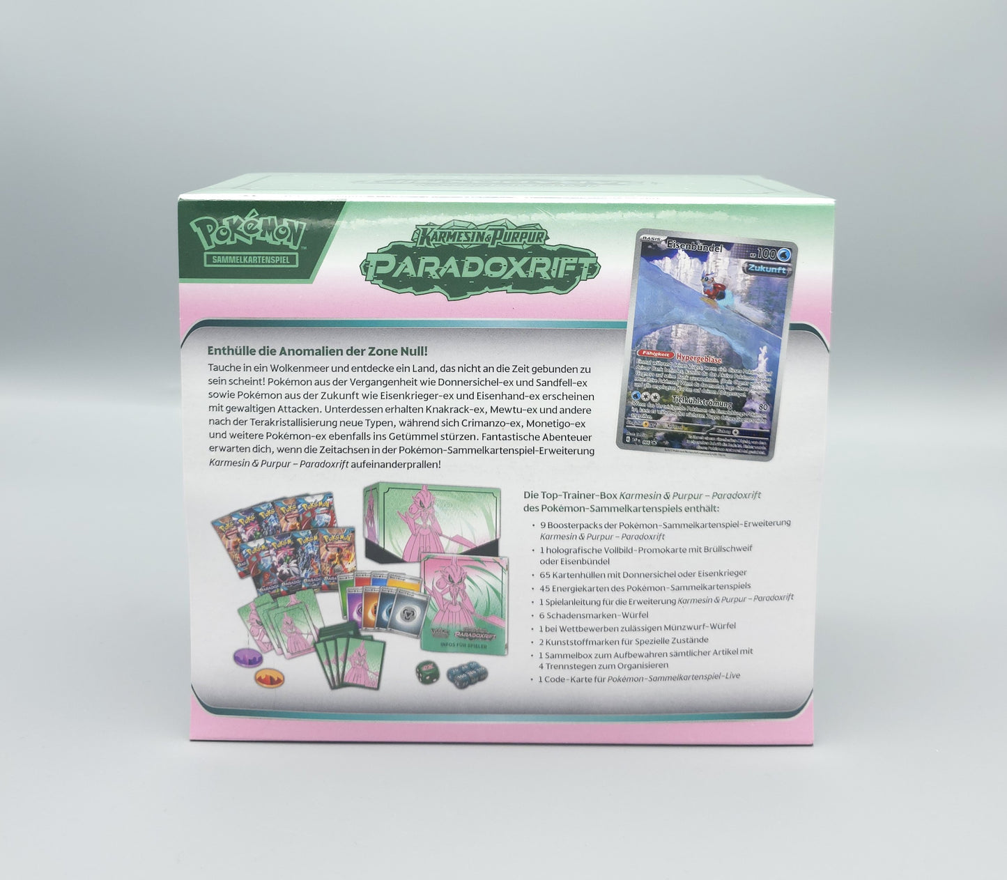 Pokemon KP04 Karmesin & Purpur: Paradoxrift | Top-Trainer-Box | Deutsch