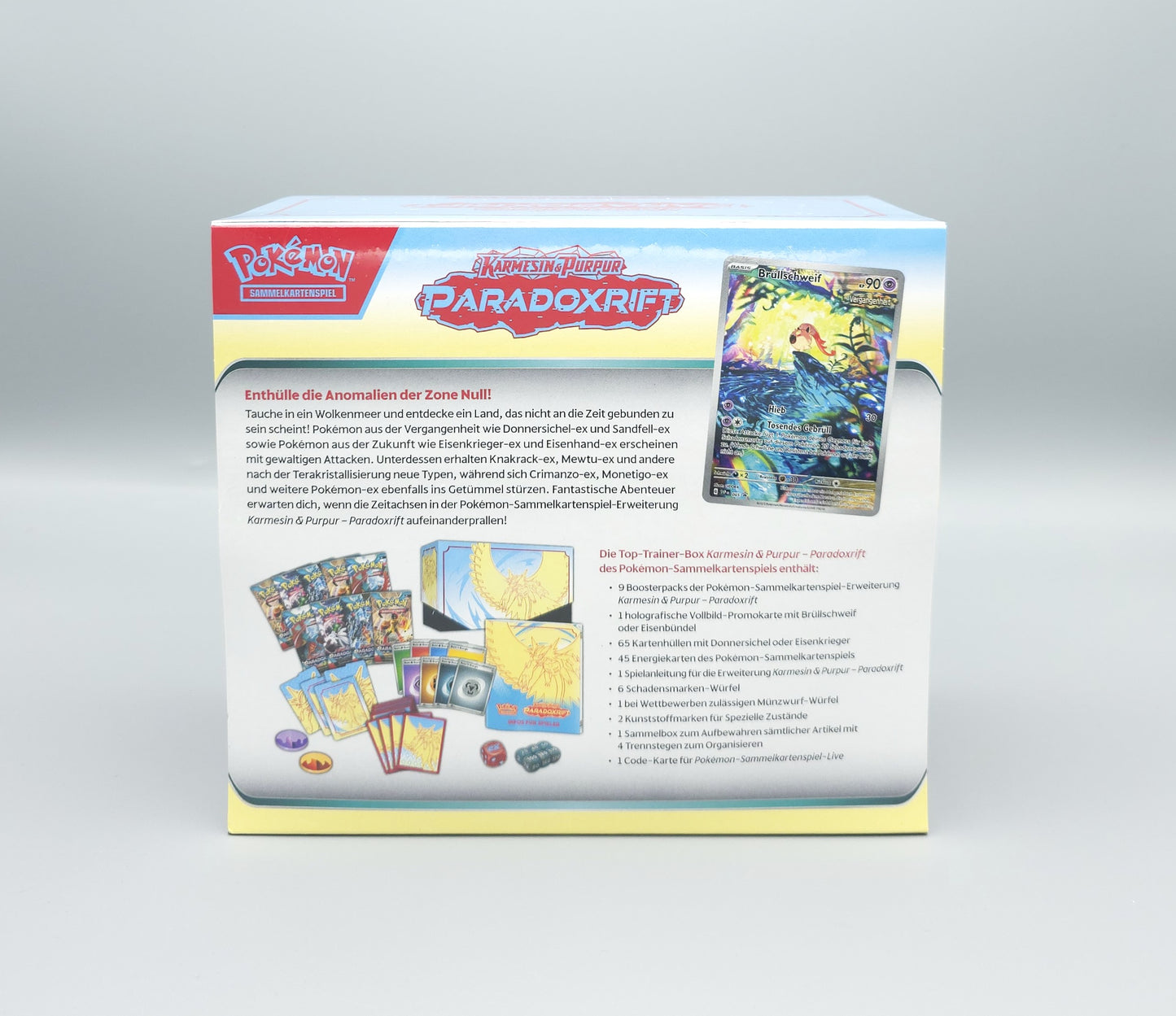 Pokemon KP04 Karmesin & Purpur: Paradoxrift | Top-Trainer-Box | Deutsch