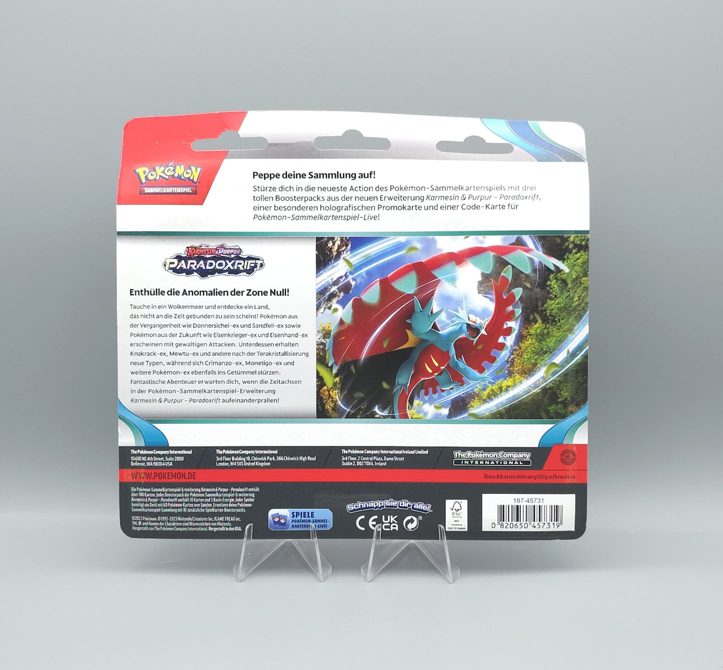 Pokemon Paradoxrift: 3-Pack Blister | Deutsch