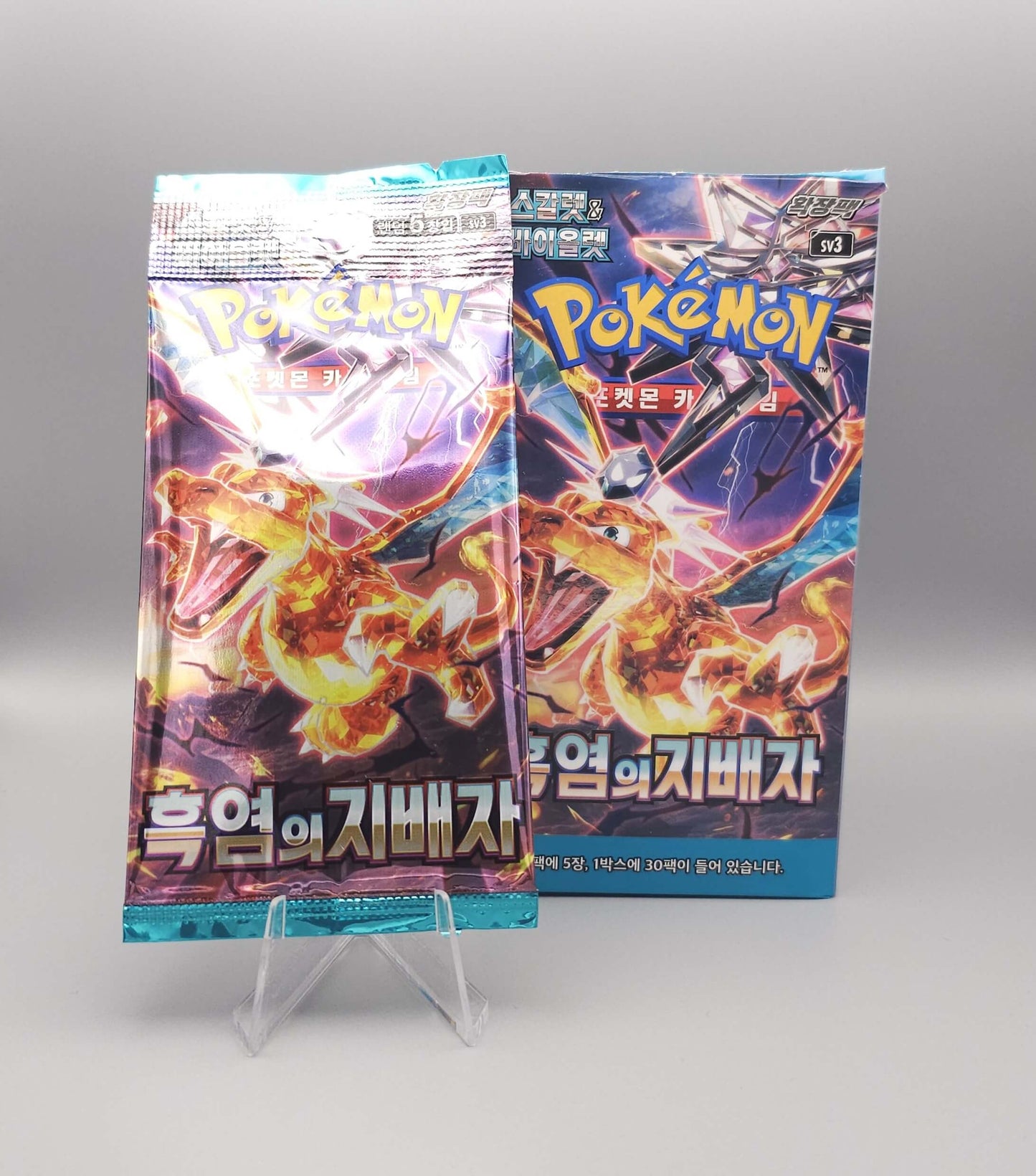 Pokemon sv3 Scarlet & Violet: Ruler of the Black Flame | 1x Booster Pack | Koreanisch