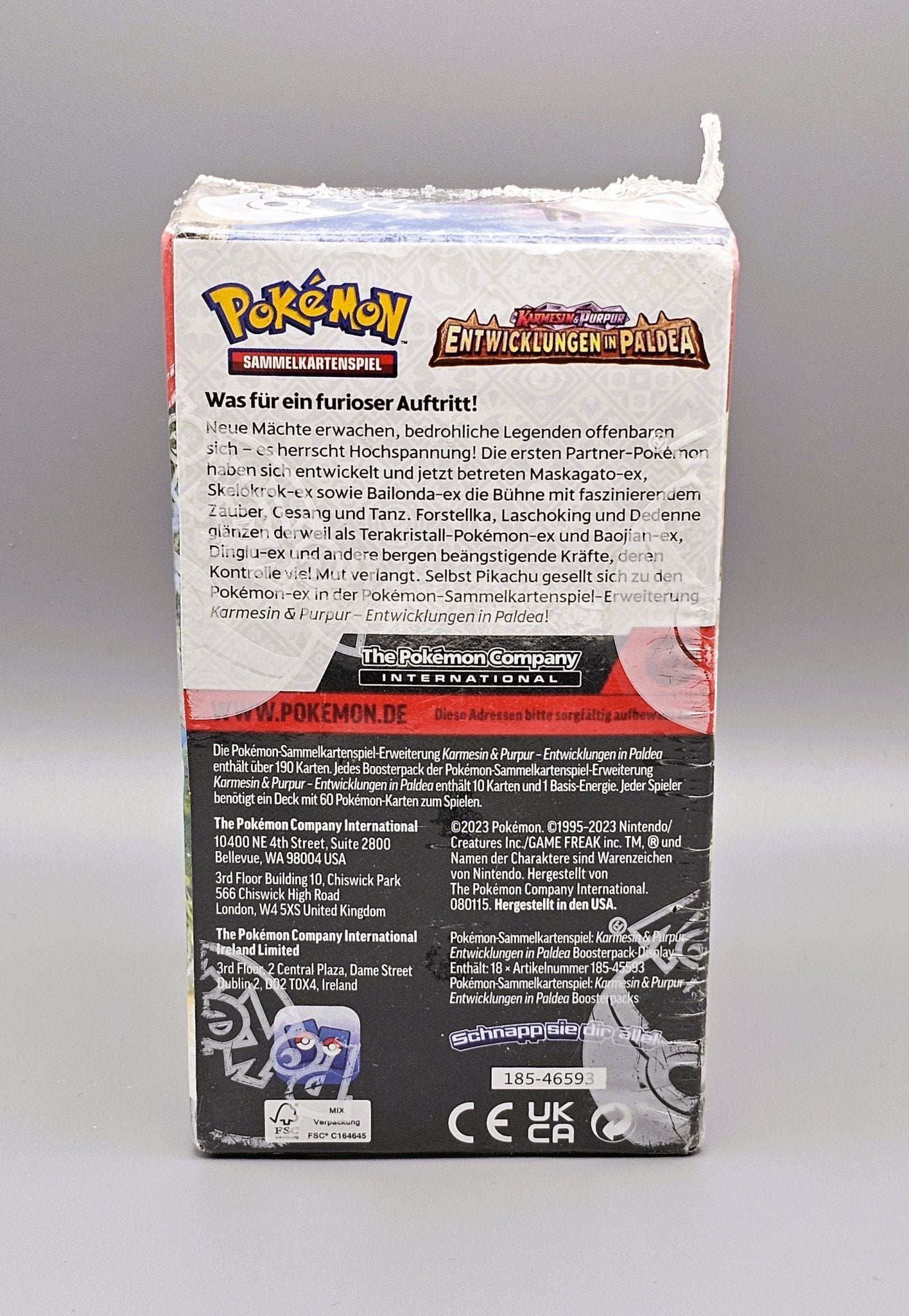 Pokémon KP02 Karmesin & Purpur: Entwicklungen in Paldea | 18 Booster Pack Display | Deutsch - PiRoGamma TCG