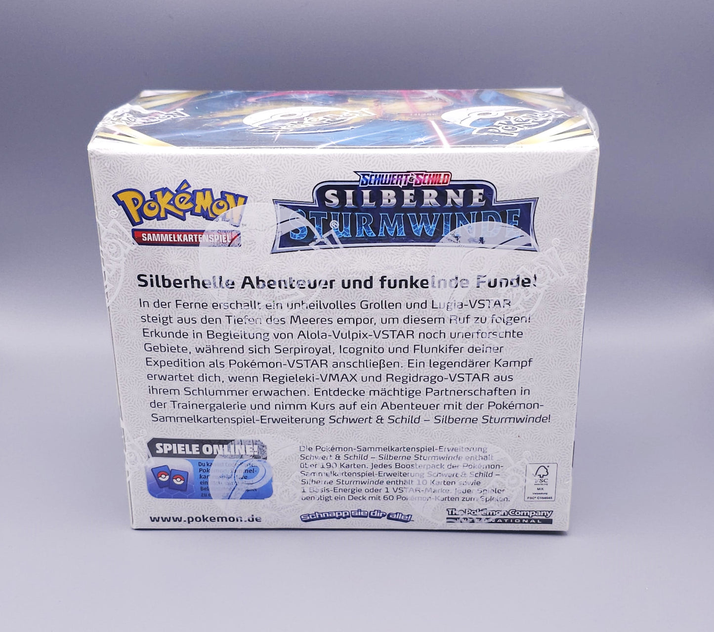 Pokemon Schwert & Schild: Silberne Sturmwinde SWSH12 | 36 Booster Pack Display | Deutsch