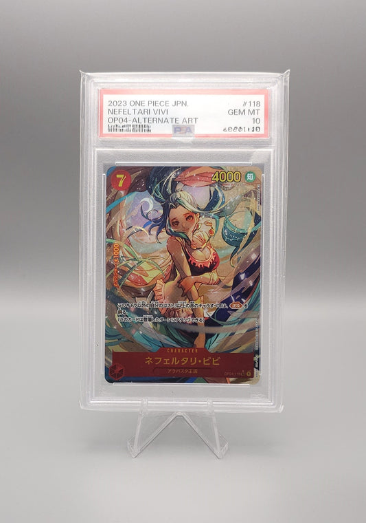 One Piece | Nefeltari Vivi | OP04-118 v2 Secret Rare | PSA10 | Japanisch