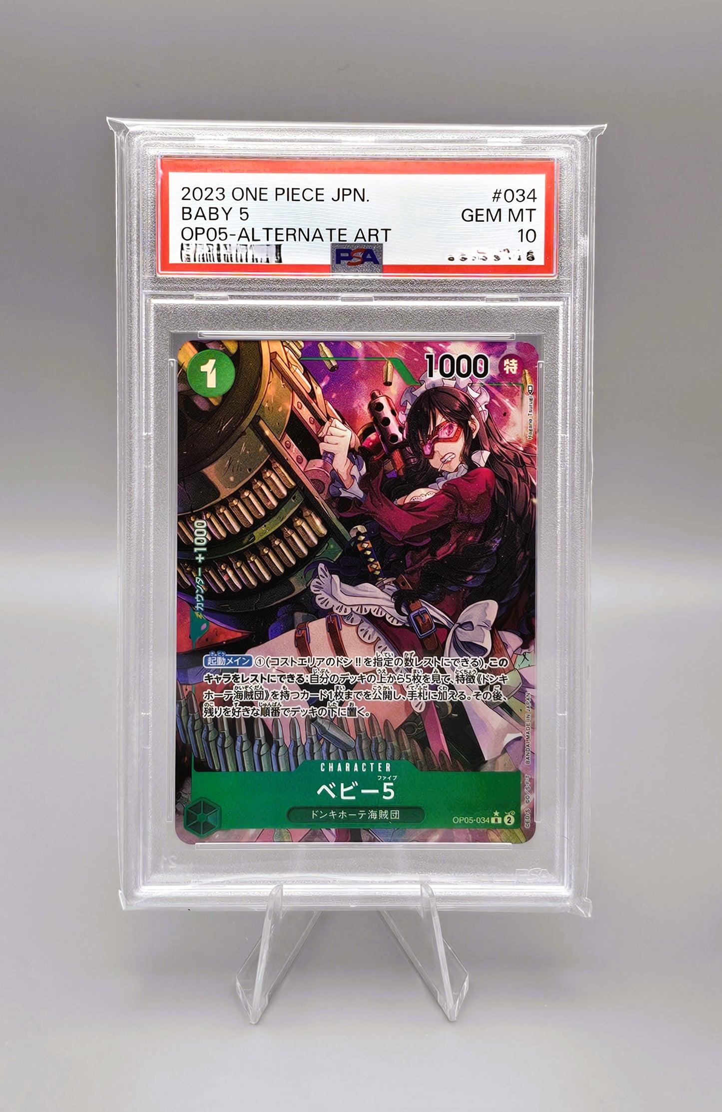 One Piece | Baby 5 | OP05-034 Rare | PSA10 | Japanisch