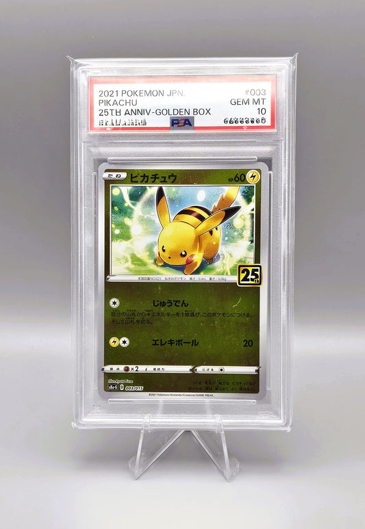 Pokemon 25th Anniversary Golden Box | Pikachu s8a-G 003 | PSA10 | Japanisch