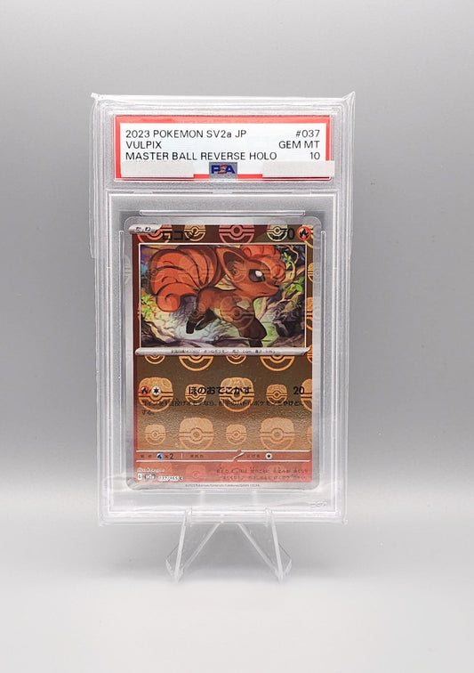 Pokemon Card 151 | Vulpix Master Ball | sv2a 037 | PSA10 | Japanisch