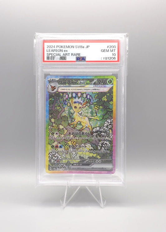 Pokemon Terastal Festival ex | Leafeon ex | sv8a 200 SAR | PSA10 | Japanisch