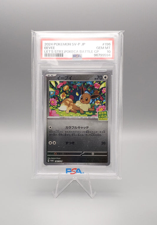 Pokemon Let's Start Pokeca Battle Promo | Eevee | sv-P 196 | PSA10 | Japanisch