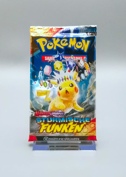 Pokemon KP08 Karmesin & Purpur: Stürmische Funken | 1x Booster Pack | Deutsch
