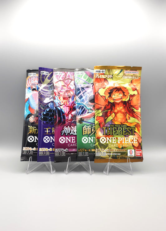 One Piece Booster Pack Bundle | 5x mixed Booster Packs | Japanisch
