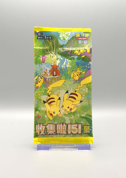 Pokemon Collect 151: Gathering (151C-4) | 1x Booster Pack (Slim) | Simplified Chinese