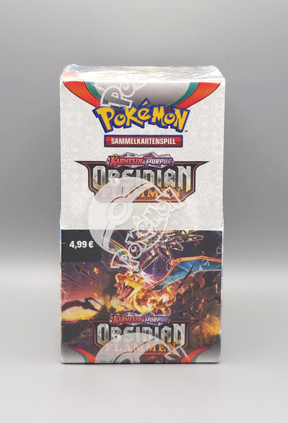 Pokemon KP03 Karmesin & Purpur: Obsidianflammen | 18 Booster Pack Display | Deutsch