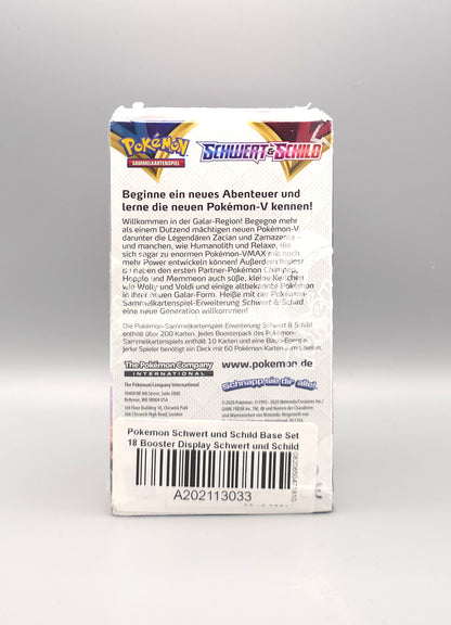 Pokemon SWSH01 Schwert & Schild | 18 Booster Pack Display | Deutsch