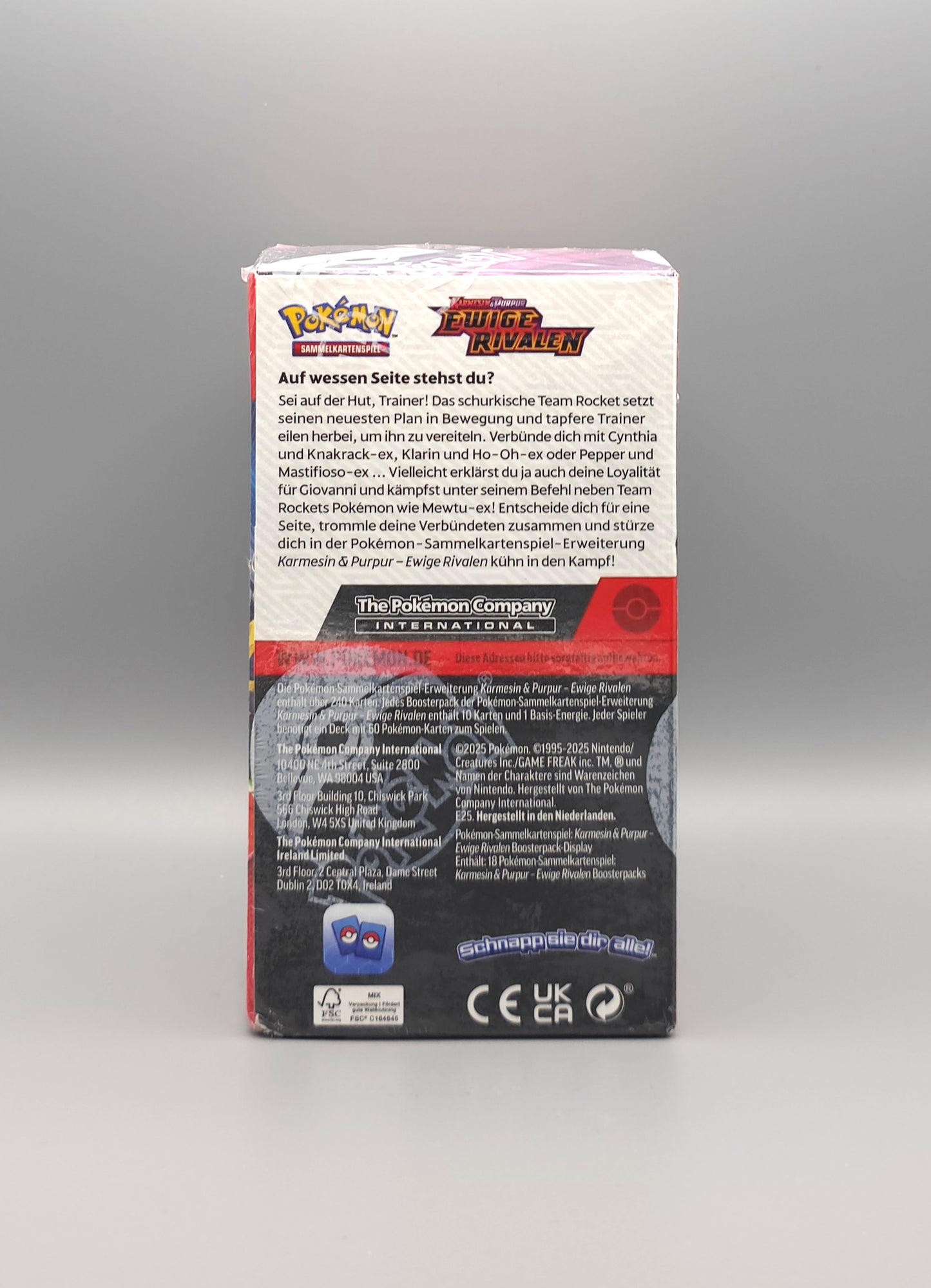 Pokemon KP10 Karmesin & Purpur: Ewige Rivalen | 18 Booster Pack Display | Deutsch