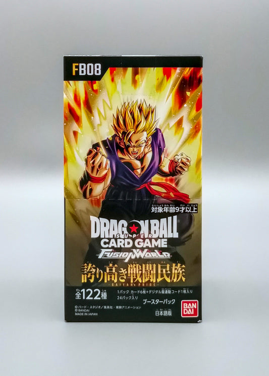 Dragon Ball Super FB08-JP Saiyan's Pride | 24 Booster Pack Display | Japanisch