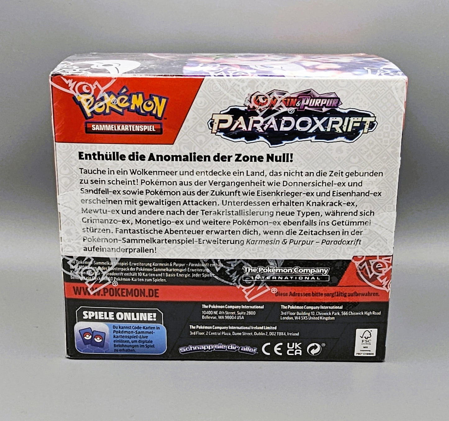 Pokémon KP04 Karmesin & Purpur: Paradoxrift | 36 Booster Pack Display | Deutsch - PiRoGamma TCG