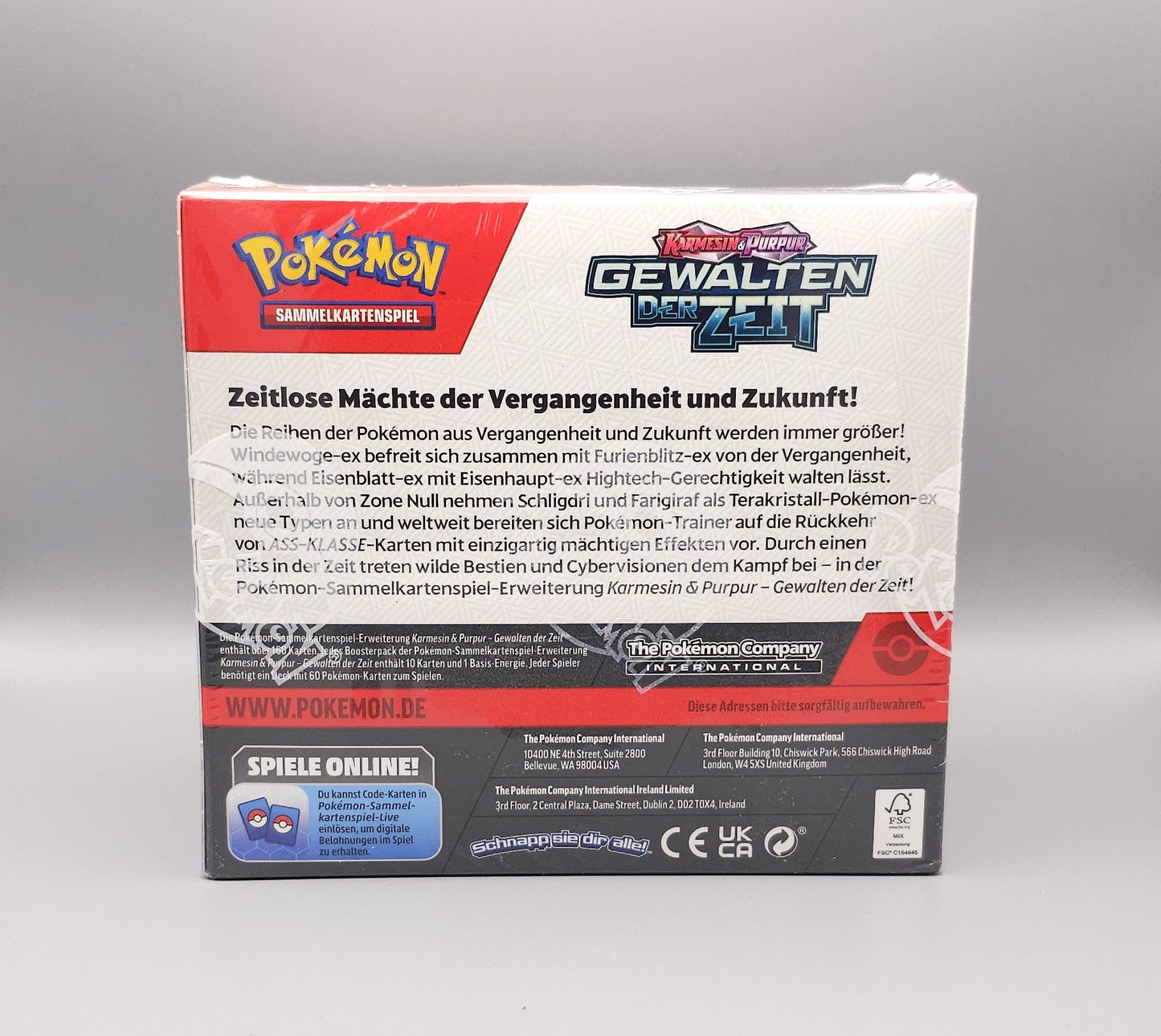 Pokemon KP05 Karmesin & Purpur: Gewalten der Zeit | 36 Booster Pack Display | Deutsch