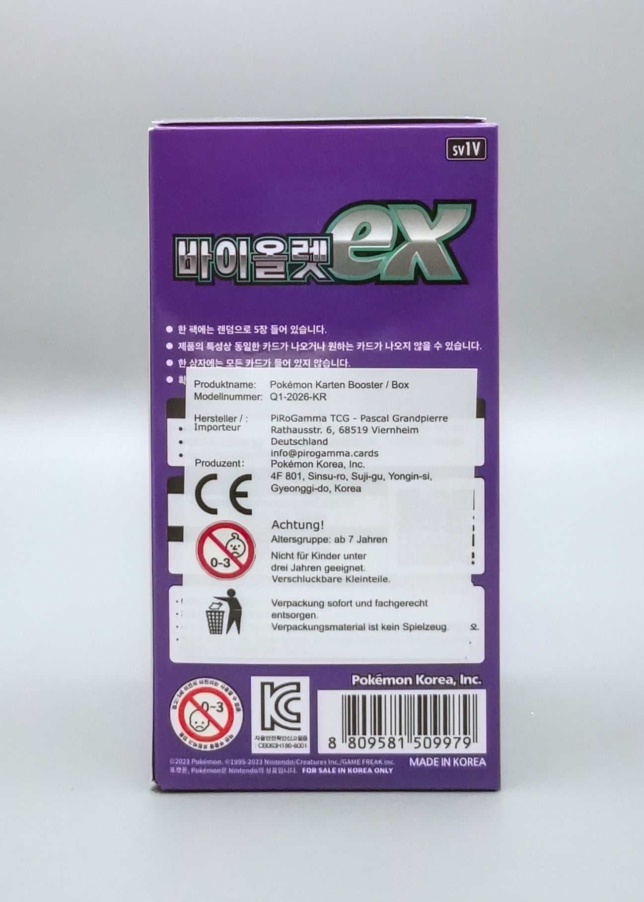 Pokemon sv1V Scarlet & Violet: Violet ex | 30 Booster Pack Display | Koreanisch