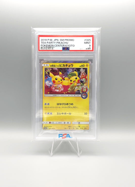 Pokemon Center Kyoto Promo | Tea Party Pikachu | SM-P 325 | PSA9 | Japanisch