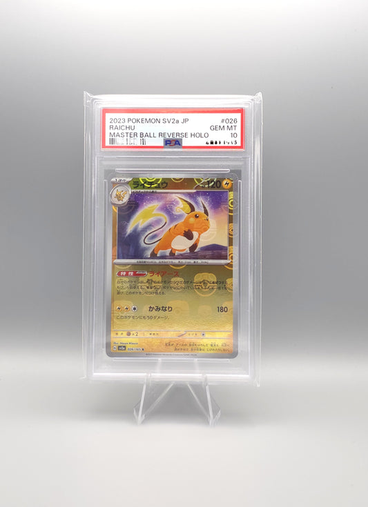 Pokemon Card 151 | Raichu Masterball | sv2a 026 Reverse Holo | PSA10 | Japanisch