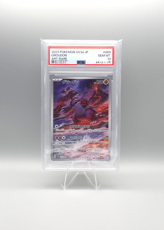 Pokemon Scarlet & Violet: Raging Surf | Groudon | sv3a 069 AR | PSA10 | Japanisch