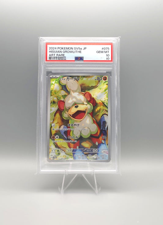 Pokemon Crimson Haze | Hisuian Growlithe | sv5a 075 Art Rare | PSA10 | Japanisch
