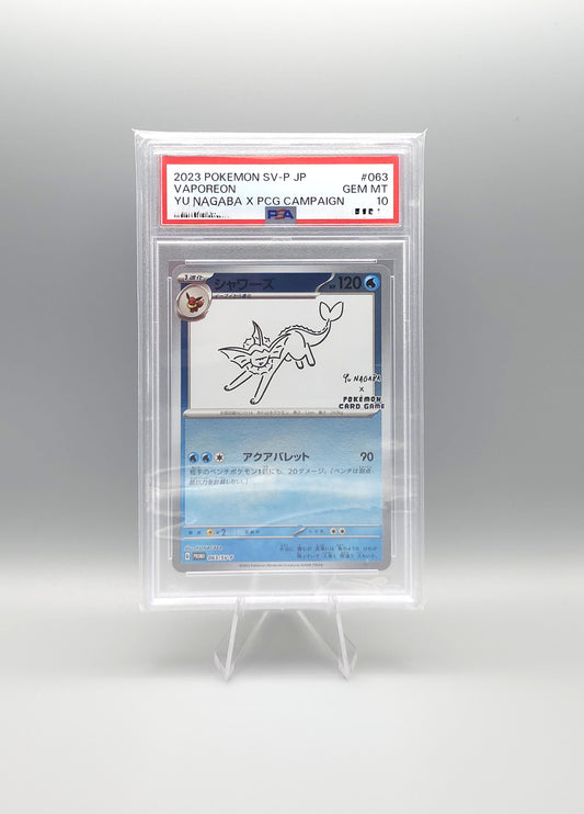 Yu Nagaba x Pokemon Promo | Vaporeon SV-P 063 | PSA10 | Japanisch