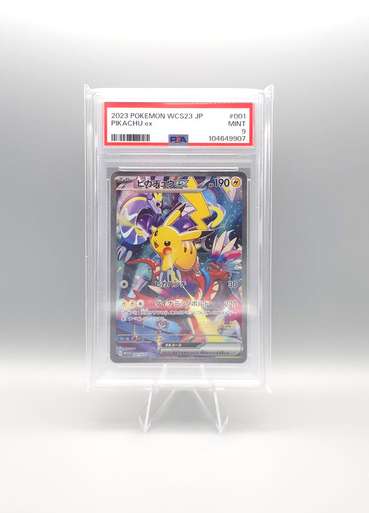 Pokemon World Championships 2023 Promo: Pikachu ex | WCS23 001 | PSA9 | Japanisch