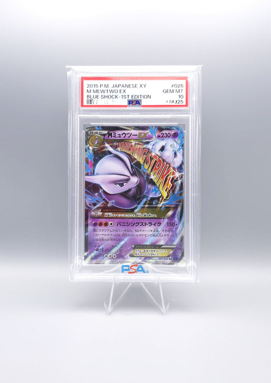 Pokemon Blue Shock: 1st Edition MMewtwo EX | XY8 026 | PSA10 | Japanisch